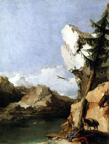 Giambattista Tiepolo, "Reposo en la fuga a Egipto", ca. 1769 (Staatsgalerie, Stuttgart).