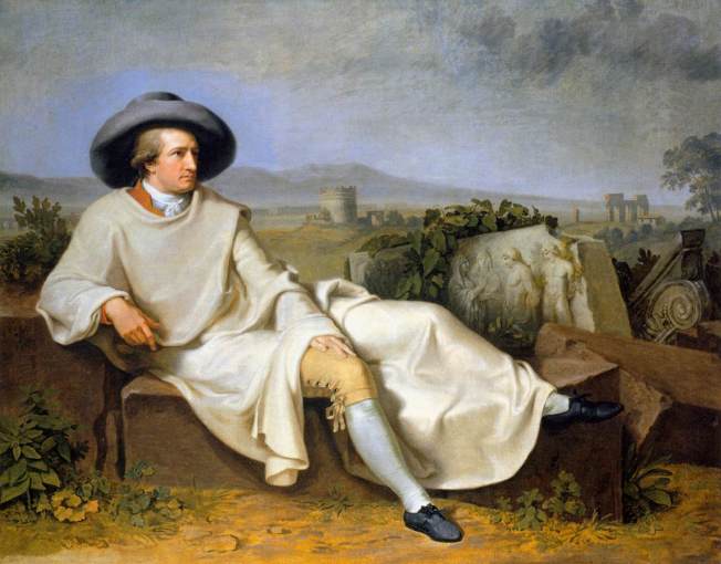 Goethe en la campiña romana, por Tischbein (1786) / Städelsches Kunstinstitut (Frankfurt)