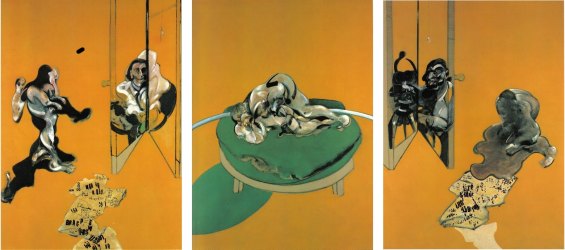 Francis Bacon, Tríptico. Estudios sobre el cuerpo humano, 1970. / Fuente: Sketching a Present